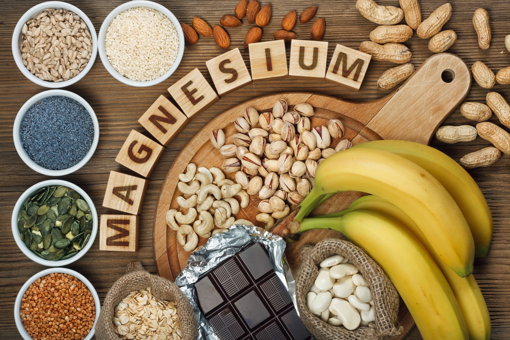 Magnesium mit gesunden Lebensmitteln